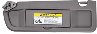 Left Driver Side Sun Visor Sunvisor Compatible with 2006 2007 2008 2009 2010 2011 06 07 08 09 10 11 Civic Replaces# 83280-SNA-A01ZA 83280-SNA-A01Z, Dark Gray