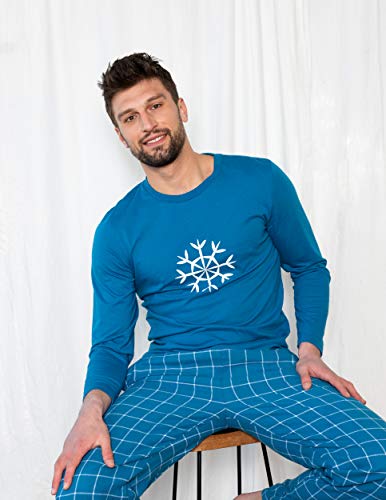 Leveret Mens Cotton Top & Flannel Pants 2 Piece Pajama Set (Size Small-6X-Large) Added Plus Sizes2