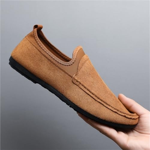 Mens Loafers PU Leather Round Toe Lightweight Resistant Comfortable Walking Shoes Casual Solid Color Slip On4