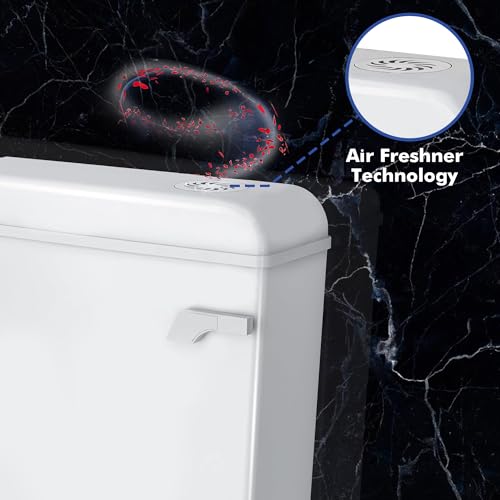 Image of Flush Tank for Toilet WASSMIST Wall Mounted Toilet Cistern | 8 LTR Single Flush Tank | Durable Plastic | Compact Design for Bathroom Use