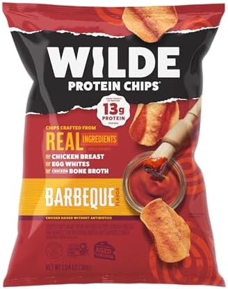 WILDE Barbeque Protein Chips, Thin and Crispy, High Protein, Keto Friendly, Made with Real Ingredients, 1.34oz Bags (Pack of 8)…