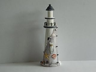 SHABBY CHIC 42CM ORNAMENTAL LIGHTHOUSE