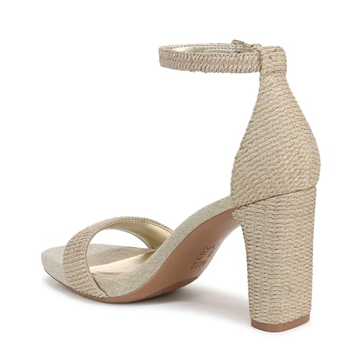 Naturalizer Women's Joy Ankle Strap Heeled Dress Sandal, Natural/Gold, 7 by Naturalizer - Image 8