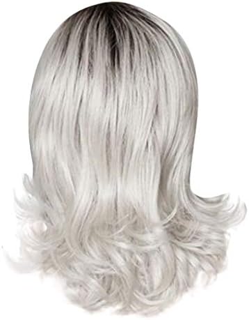 Braids Wigs for Women Wave hair Gray Hairshort Wig Synthetic Fashion Women's Wig Wigs wig (Grey, One Size)
