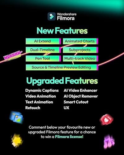Image of Filmora 15 Video Editor Software Lifetime Validity (2026 Version) (Pre-Activated) More AI, Videos in Less Clicks | All future updates for Windows PC | Unlimited Reinstallations (Video Editing Software)