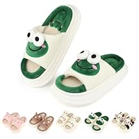 HAZYTOM Kids Animal Slippers丨Boys Girls House Slipper丨Youth Cute Comfy Slippers丨Open Toe Memory Foam丨Slip On Home Slides丨Indoor Outdoor