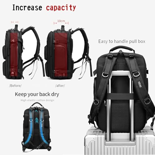 Travel Backpack Islanders for Men,Extra Large Travel Laptop Backpack with USB Charging Port for Weekender Business Hiking 5