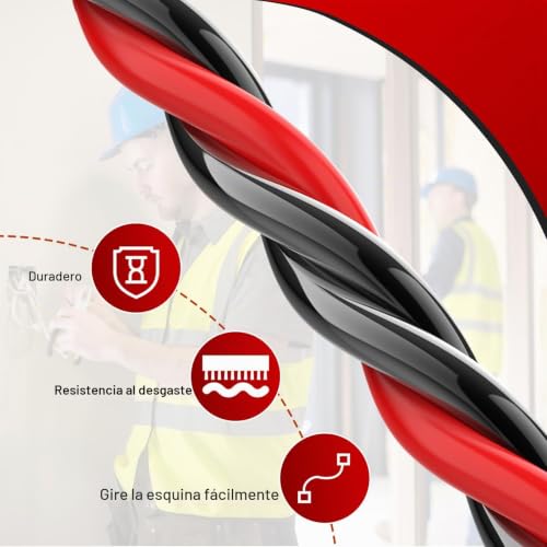 Miniatura 4 de Efuturetime Guia Pasacables Pared 50m, Cable Puller 6mm Con 2 Muelle De Guía, 3 Cintas De Amarre, Enhebrador De Alambre Electrico Para Instalación Y Desinstalación De Cables