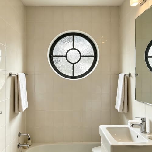 Ventana circular aluminio con rotación vidrio templado redondo 360° de 60cm 4