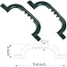 Ymeibe Playground Safety Handles Set, Set of 4 Swing Set Kids Safety Hand Grips for Playset, Grab Handle Bars for Kids Outdoor Games, Jungle Gym, Climbing Frame, Play House Handles (Dark Green)