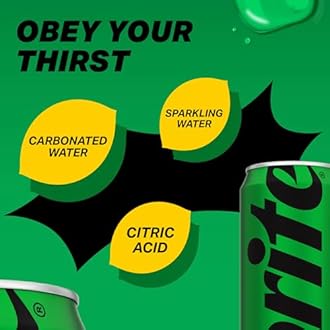 SPRITE Zero Calories, Carbonated Soft Drink, Can 150ml, Pack of 15