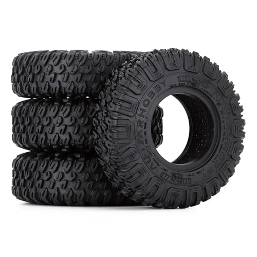 Pneus voiture sur chenilles RC 1.55 caoutchouc souple tout terrain Axial D90 LC70
