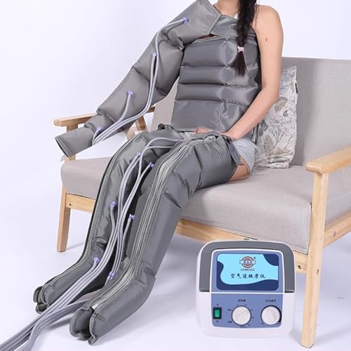 Masajeador De Piernas con Compresión De Aire, Equipo De Presoterapia De Cuerpo Completo, Refuerzo De Circulación para Pies, Piernas, Cintura, Pantorrilla, Brazo, Mejora La Circulación
