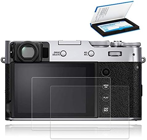 2 Pack Camera Screen Protector for Fujifilm X100V X-T4 X-E4 Camera, Ultra-Thin Anti-Fingerprint Anti-Scratch 9H Hardness 2.5D Rounded Edges Tempered Glass Protector