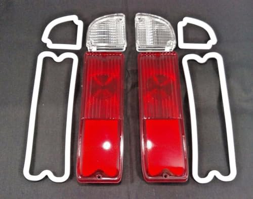 Performance PFM-967244 Tail Light Reverse Lenses with Gaskets, Left and Right, Textured Red, Set of 8 for 1967-1972 Chevy Blazer, C10 Pickup, C20 Pickup, C30 Pickup, K10 Pickup, K20 Pickup
