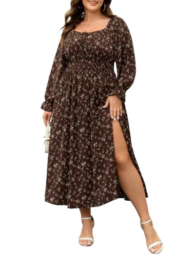 Image of SHESTARR Women's Plus Size Dress Long Sleeve Milkmaid Dress