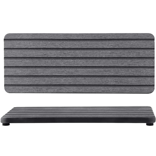 Image of NiuYichee 2 PCS Water Absorbent diatomite Coasters, 10.2 inch x 4 inch Water Absorbing Stone Tray for Sink, Stone Drying mat for Kitchen Counter, Stone soap Tray Used for Hand Soaps & toiletries & Plants