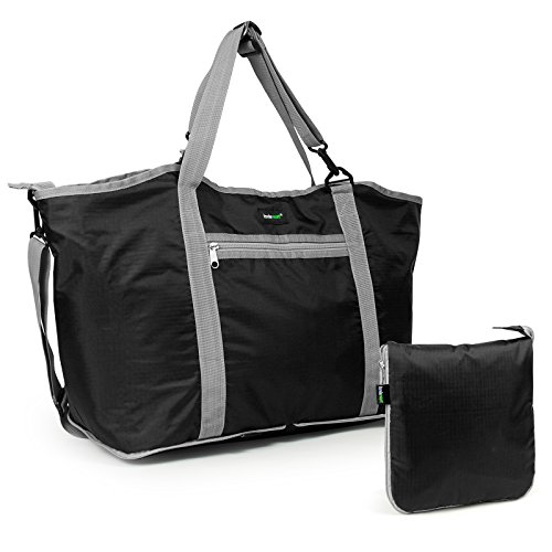 LAVIEVERT Foldable Travel Duffle Bag Attached to Luggage Sports Gear Gym Bag