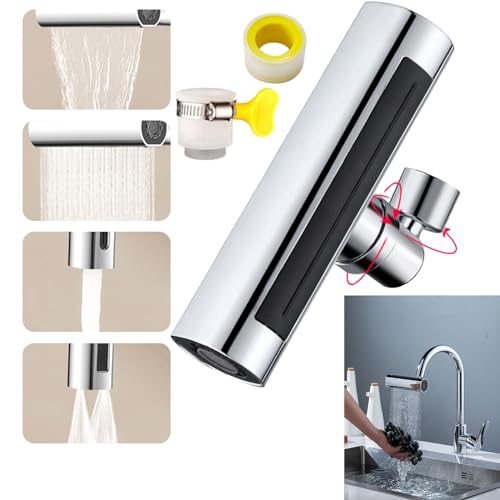 TAIZER Extension Grifo,Grifo Cocina Extensor Universal Difusor Grifo Lavabo 360° Grifo Giratorio Aireador Grifo Splash Filter Faucet Latón Extensor Grifo Multifuncional Diámetro de la interfaz 22 mm