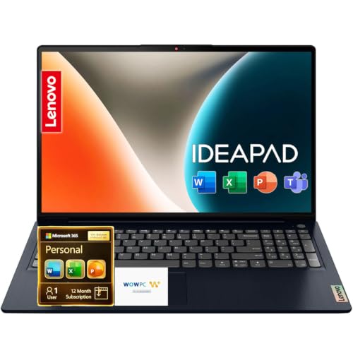 Image of Lenovo IdeaPad Slim 3i • 15.6 inch FHD Laptop with Microsoft 365 Included • Intel N150 • 8GB DDR5RAM • 128GB SSD • Windows 11