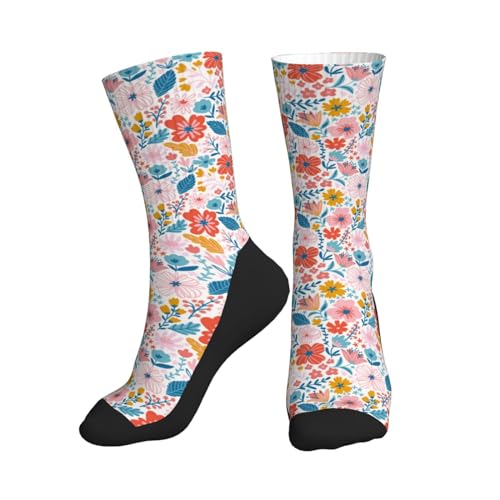 Work Socks for Men - Floral Ditsy Mens Socks, Crew Socks for Men Women Teens Gift