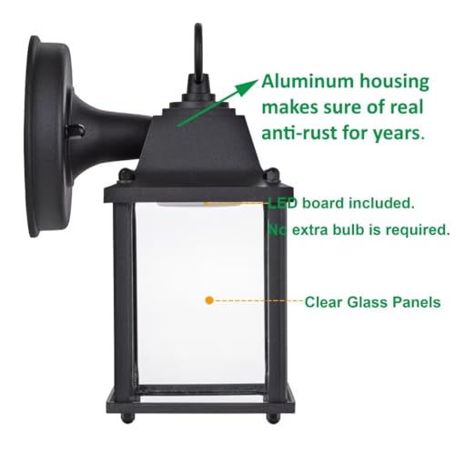 Lit-Path LT-WL013 Outdoor Led Wall Lantern, Wall Sconce As Porch Lighting Fixture thumb #1