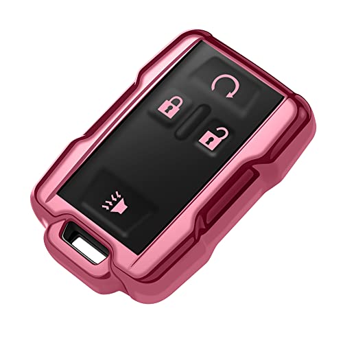 Coque de clé Chevrolet rose idéale pour retrouver facilement vos clés de SUV