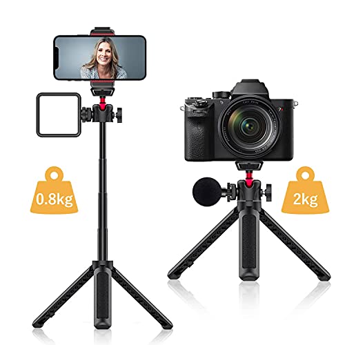 MT-16 Handy Stativ und Kamera Mini Stativ, Smartphone Selfie Stick, 4 Abschnitte,44 cm Länge, mit Panorama-Kugelkopf und… – Bild 4