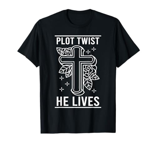 Plot Twist He Lives Funny Easter Jesus Meme Gift Maglietta