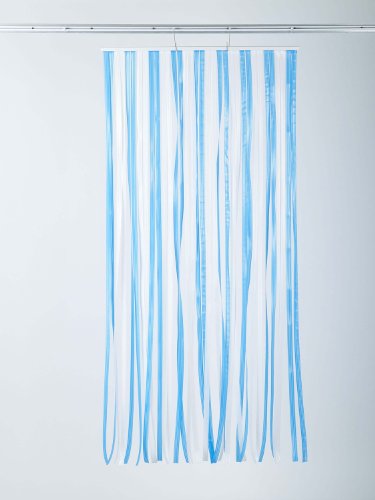 Rideau de porte Antilles blanc/bleu 90x200cm