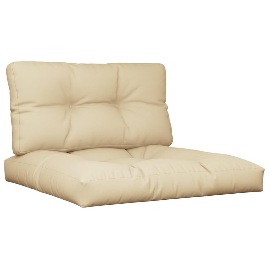 Cuscini per Pallet 2 pz Beige 70x70 cm Seduta e Schienale