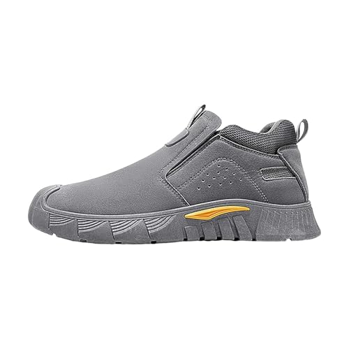 Mocasines tipo gamuza de hombre talla 40 2/3 EU ligeros en color gris