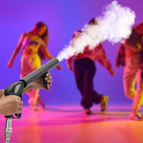 Máquina portátil de humo con CO2 - Máquina de humo para DJ de mano para discoteca/fiesta/KTV, con tubo de 3 m y correa miniatura 4