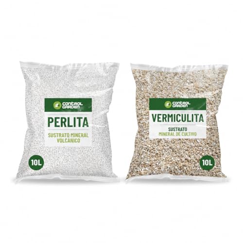 Control Garden Pack Perlita 10l Vermiculita 10l Sustrato Para Plantas Y Cultivos Interior Y Exterior Fabricado En España
