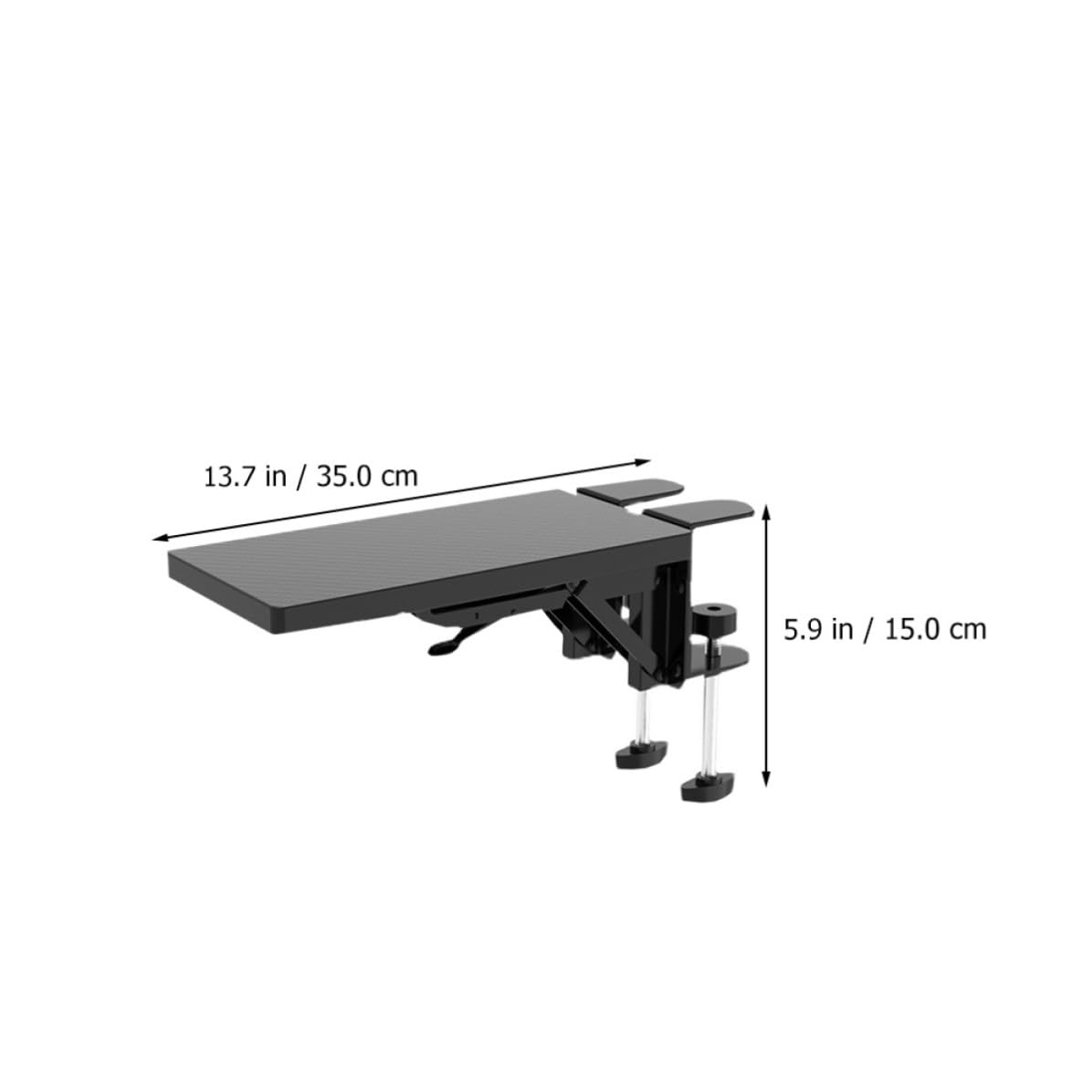 SHINEOFI Poggiapolsi da Scrivania, Supporto Mano Pieghevole, Legno Abs Lega, Nero, per Desktop e Computer Desk