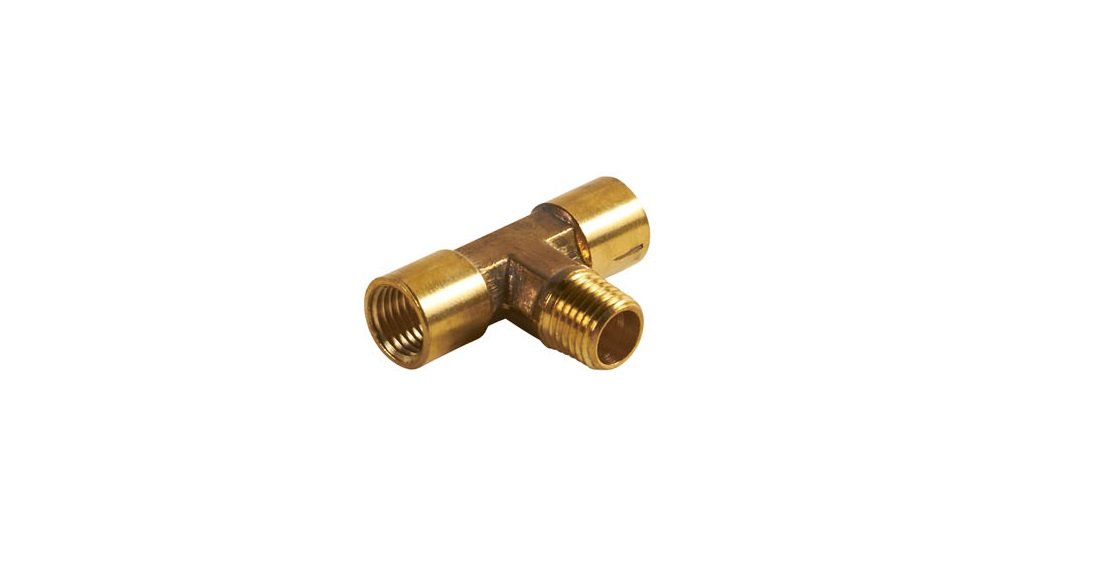 Hitachi 115179 Brass Two Way Tee Splitter with 1/4" NPT Female Thread