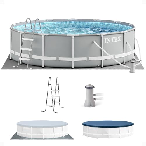 Intex 26719EH Prism Frame Premium Above Ground Swimming Pool Set:...