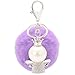 Ularma Angel Rex Pelz Ball Schlüsselanhänger Weich Plüsch Bunt Handtaschenanhänger Taschenanhänger (Lila)