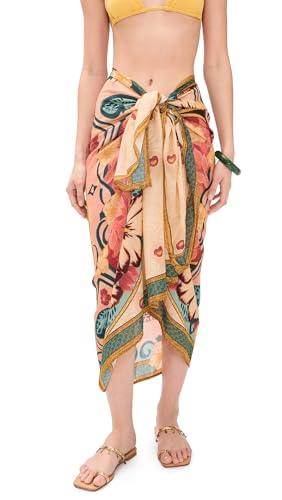 AGUA BENDITA Womens Marine Plume Pareo Multicolor One Size