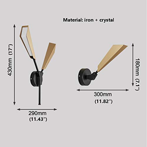 Apliques luces de pared lámpara de pared LED de hojas de bambú minimalista 7