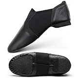 Zapatos de jazz de neopreno, zapatos de baile de jazz de cuero, zapatos de baile modernos y de jazz, Black, 39 EU
