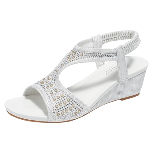 Sandales plates d'été femme chic et compensées élégantes pour marche confortable