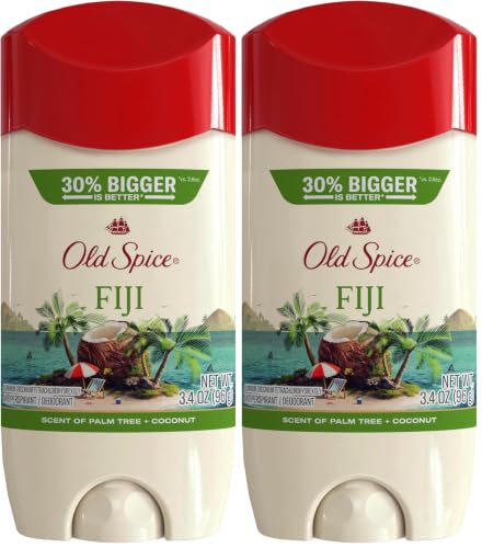 Image of Old Spice Deodorant, Anti-Perspirant, Fiji Scent | Fresher Collection | Men's | 3.4 Oz | Pack of 2