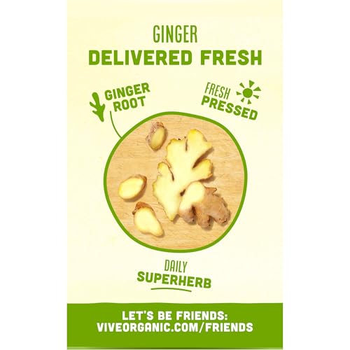Vive Organic Ginger Boost Wellness Shot, Fresh Pressed Ginger Shot, 2 fl oz Bottles, 4-Pack - Image 6