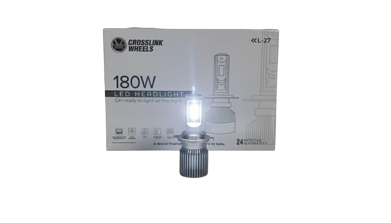 Crosslink Wheels 180W LED Headlight, 24 Months Warranty (H8/H9/H11