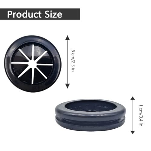 Image of 6 Pcs Black Trash Bag Holder - Reusable Trash Liner Cinch for Securing Trash Liners，Prevents Liners from Falling into Trashcan - Ideal for Outdoors Garden and Home Use