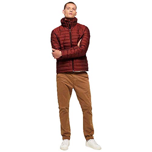 Superdry Double Zip Fuji Giacca, Rosso (Bright Red...