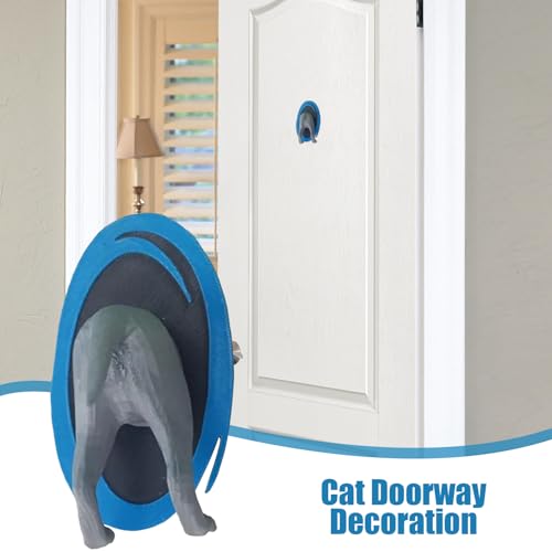 Cache-porte pour chats 3D déco murale pour portes intérieures