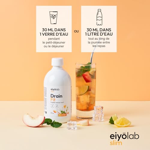 Draineur Minceur Eiyolab Drain Fit goût citron-pêche 500 ml - 4
