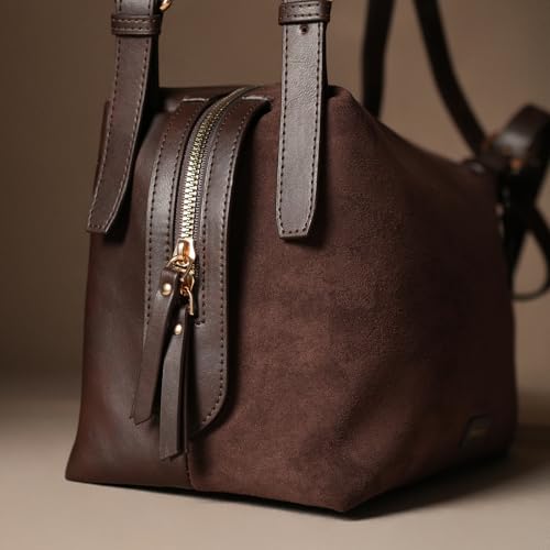 Image of Theater Deux Crossbody Sling Bag for Women | Soft Suede Handbag with Adjustable and Detachable Shoulder Strap | Compact All Day Essential Shoulder Bag for Casual & Work Use